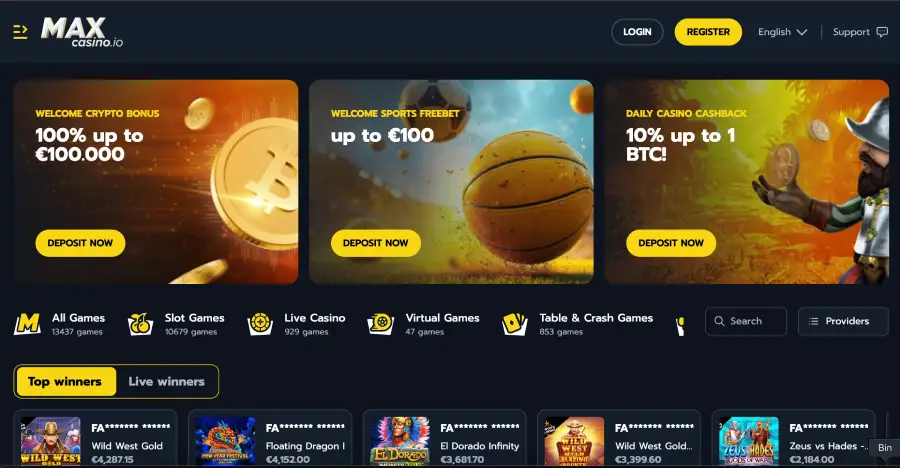 Max Casino, uno de los sitios más recientes.