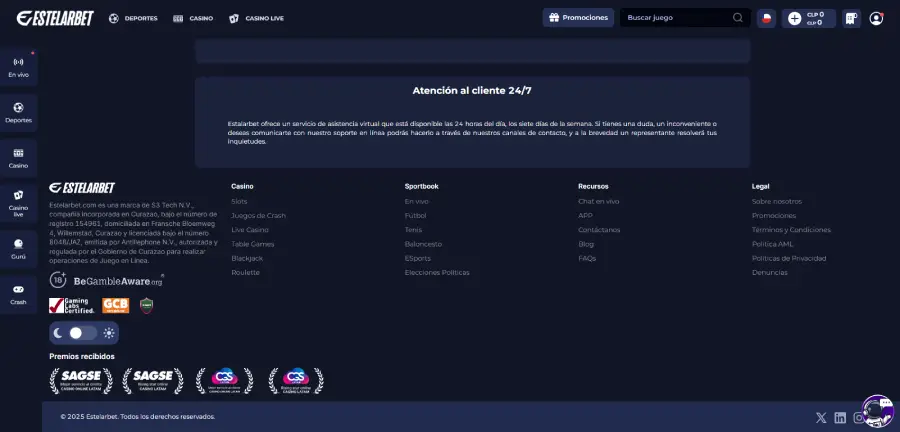 Estelarbet ha ganado premios prestigiosos en la industria igaming.