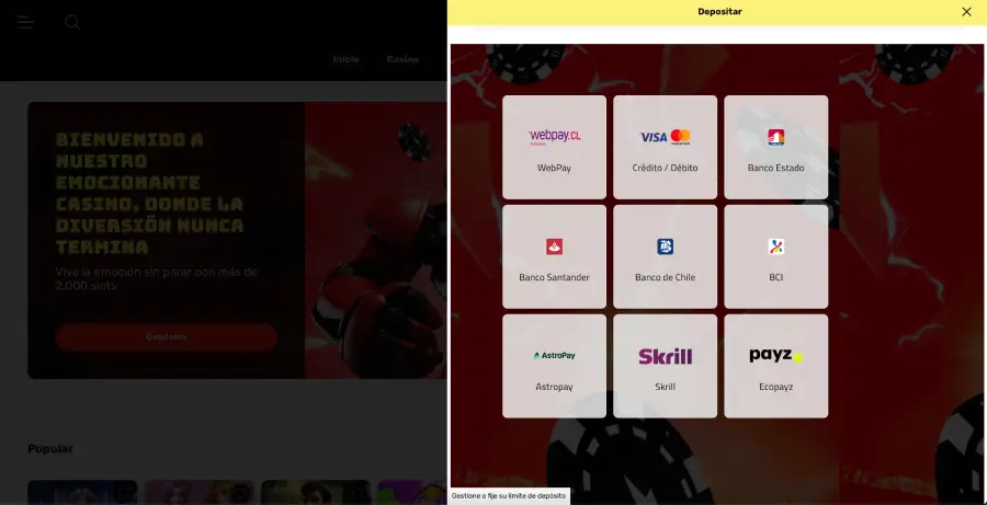 Podrás realizar depósitos y retiros con Skrill en Ultra Casino. 