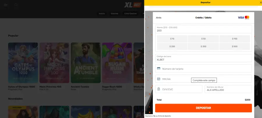 XLBet es un casino online seguro que acepta tarjeta de débito.