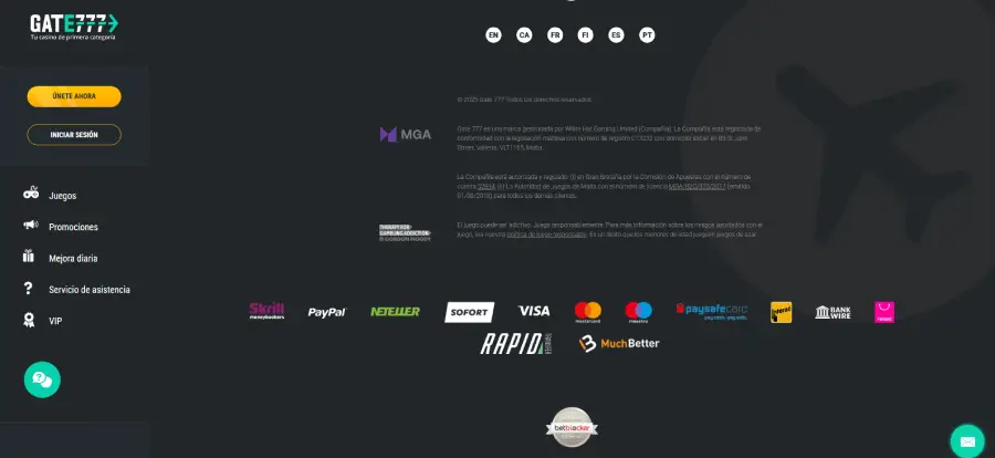 En Gate777 se hacen transacciones directas con PayPal.