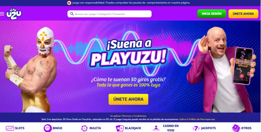 PlayUZU México ofrece promociones sin rollover.