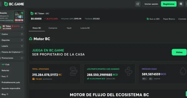 BC.Game Casino lanza BC Engine, su modelo de staking.